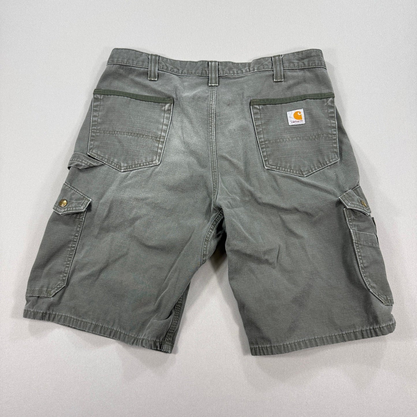 Carhartt Carpenter Cargo Shorts mens Size 40 Olive Green Canvas Relaxed Fit