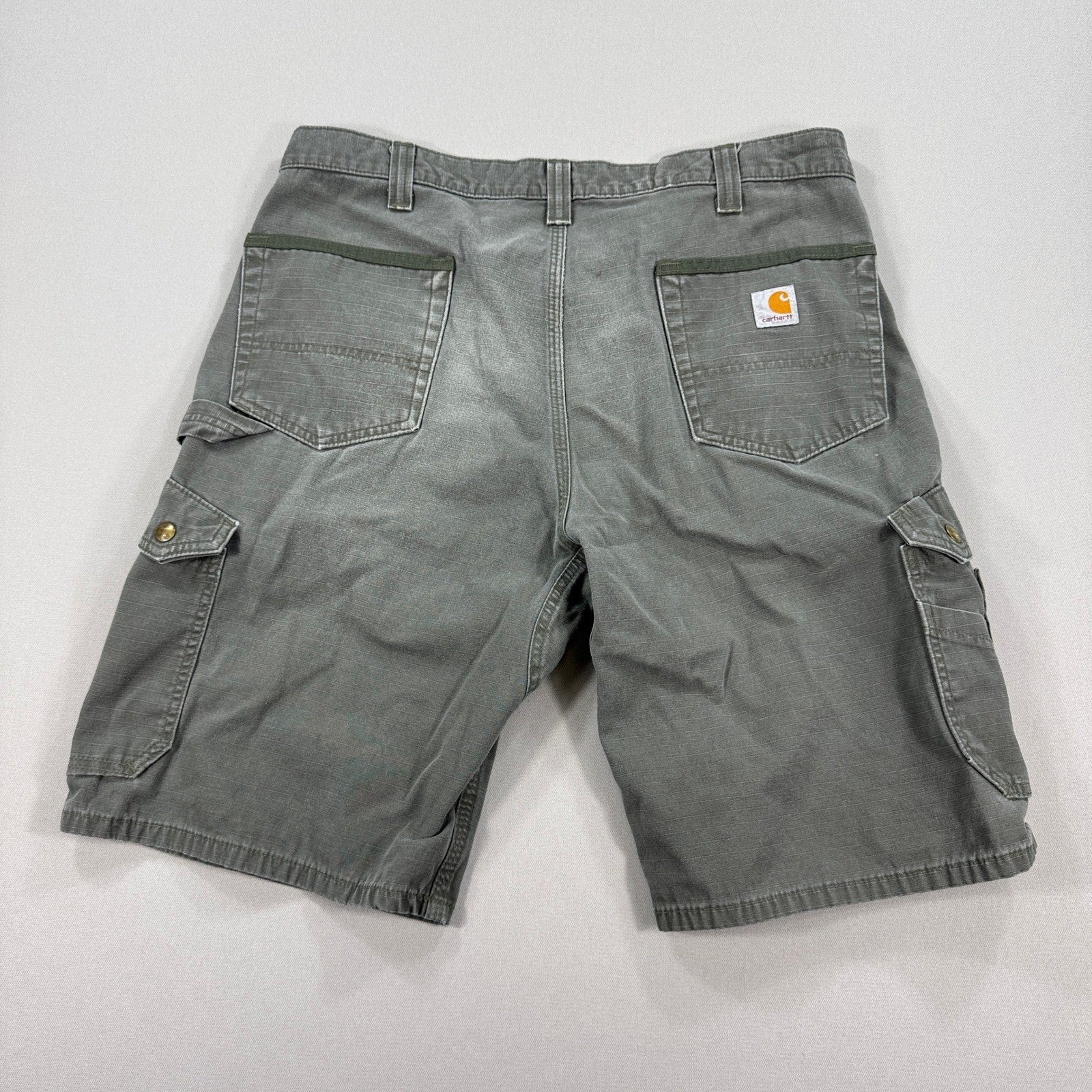 Carhartt Carpenter Cargo Shorts mens Size 40 Olive Green Canvas Relaxed Fit