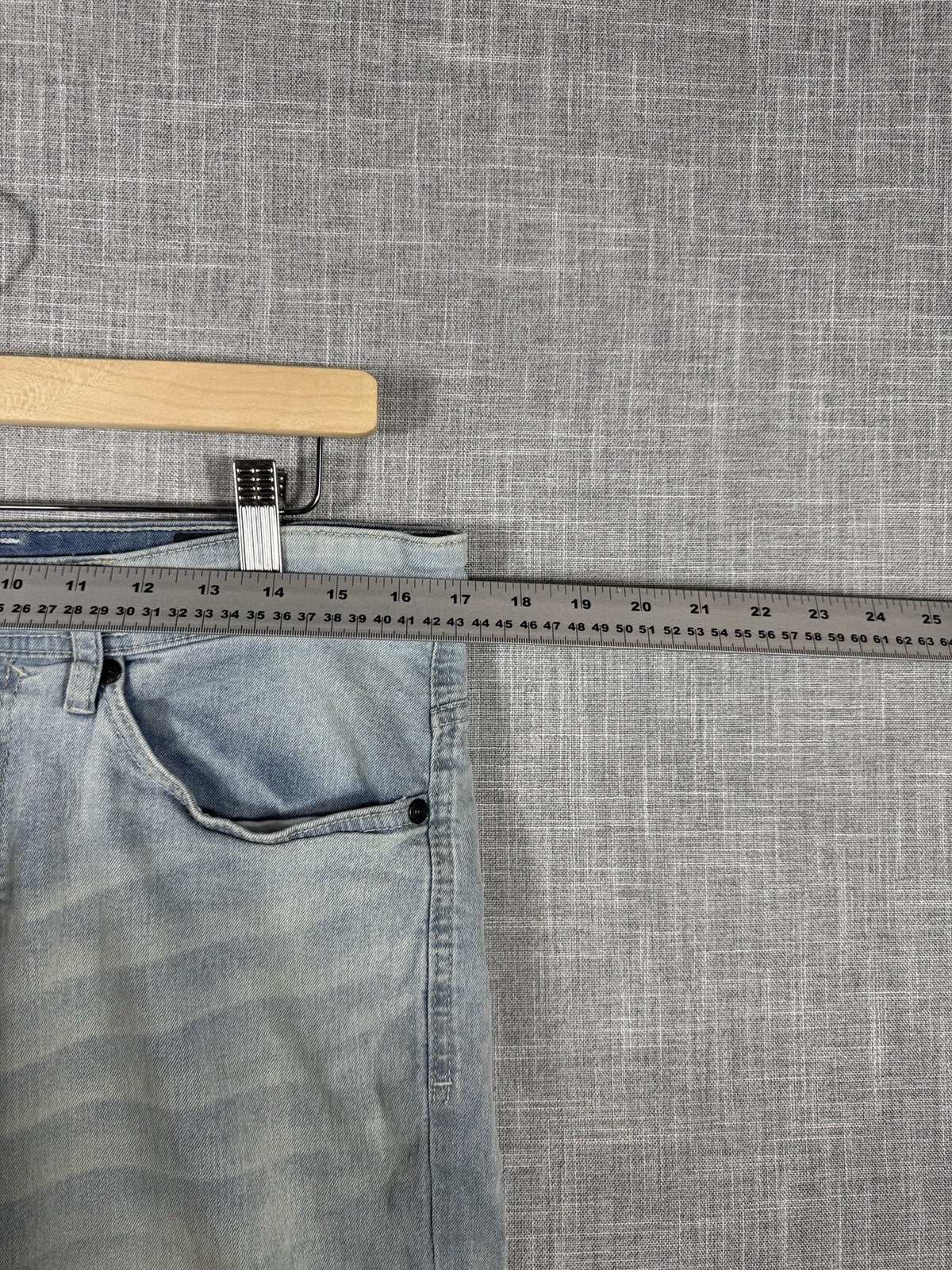 Buffalo David Bitton Evan X Blue Shorts Light Wash Mens Size 32