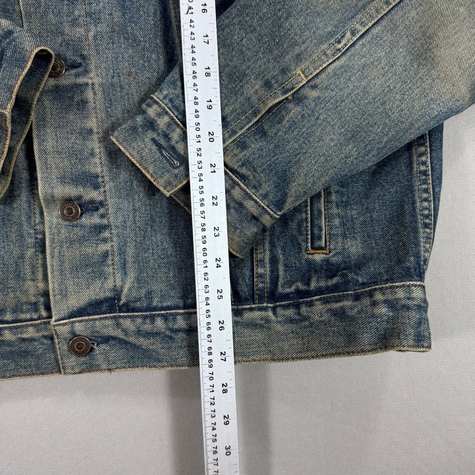 Vintage Levi's Signature Blanket Lined Jacket Womens XL Blue Denim Plaid Flannel