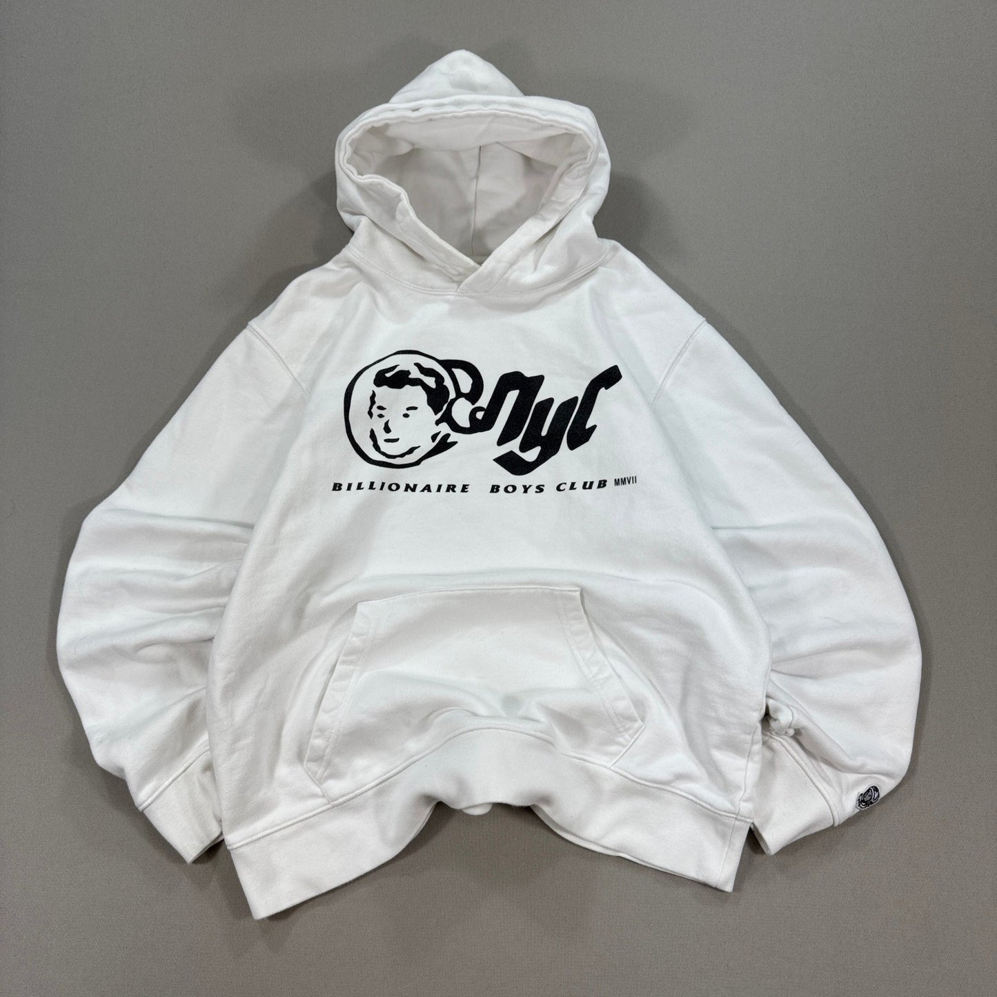 Billionaire Boys Club Hoodie NYC Nerd Neptunes Graphic Mens Large White Pullover