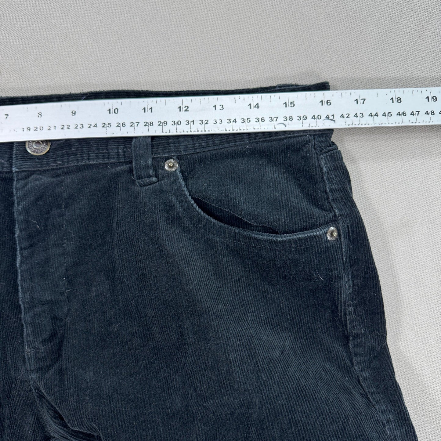 Ralph Lauren Sport Corduroy Pants Women's Size 8 Black Bootcut Stretch Classic