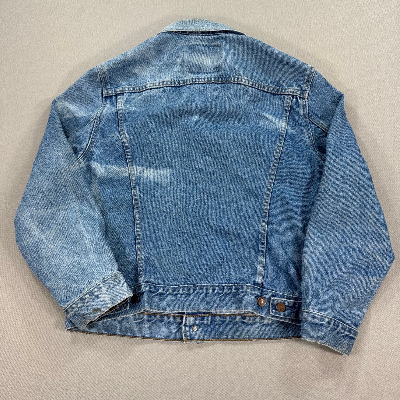 Vintage Levi's 75505-0212 Denim Jacket mens Sz 40 Blue Orange Tab Canada Made