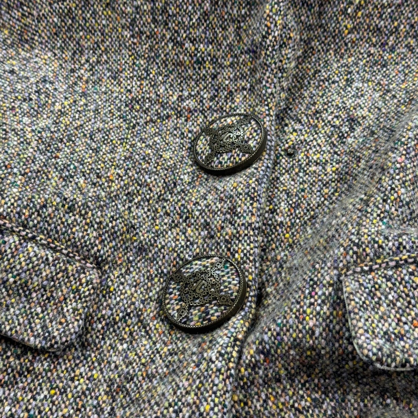 Roberto Cavalli Virgin Wool Long Coat Womens Sz 40 Lined Snap Buttons Authentic