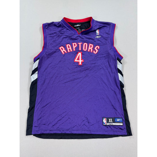 VTG Reebok Toronto Raptors Reebok NBA Jersey mens XL Tank Purple #4 Chris Bosh