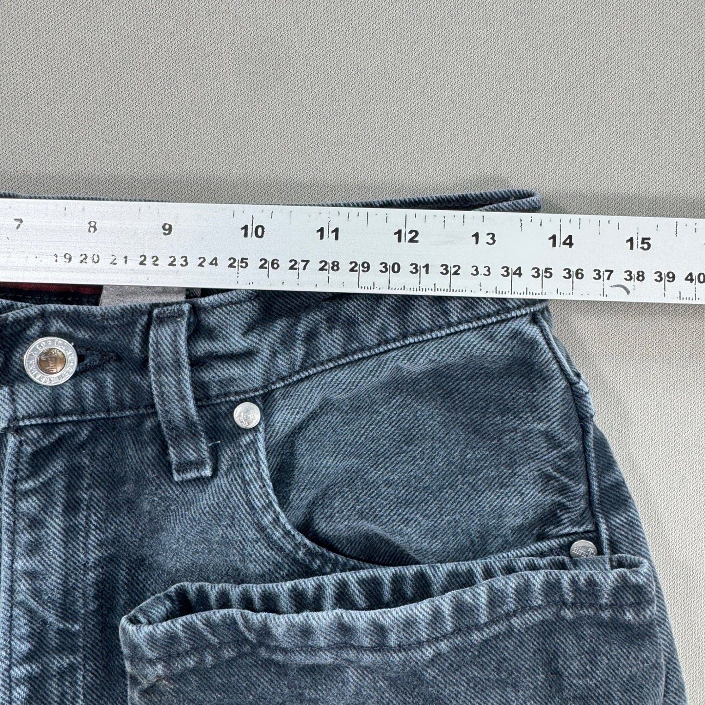 Levi's Silver Tab Jeans Men's 28x30 Black Loose Fit Dark Wash Straight Leg Baggy