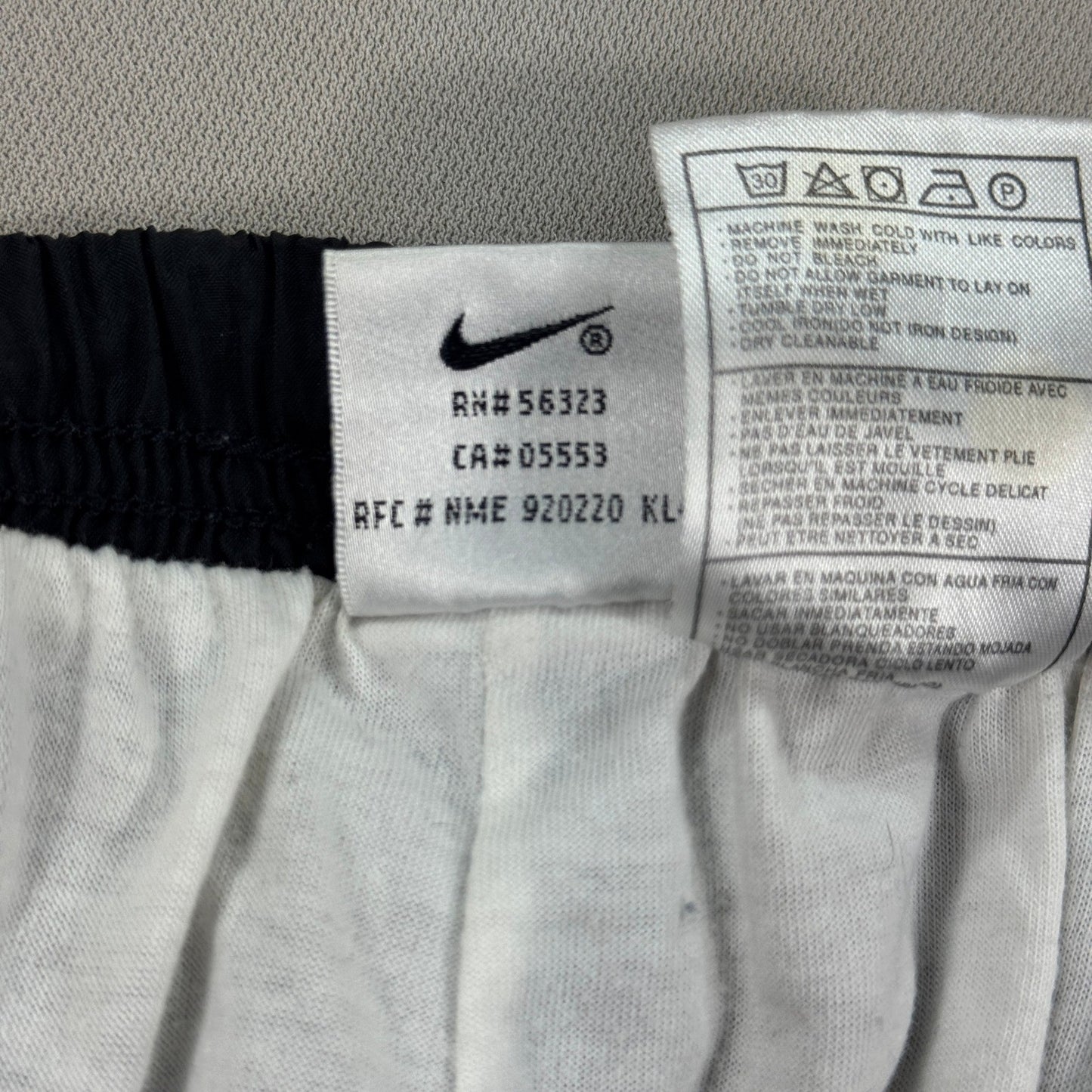 Vintage 90s Nike Windbreaker Pants Youth Large Ankle Zip Lined Drawstring