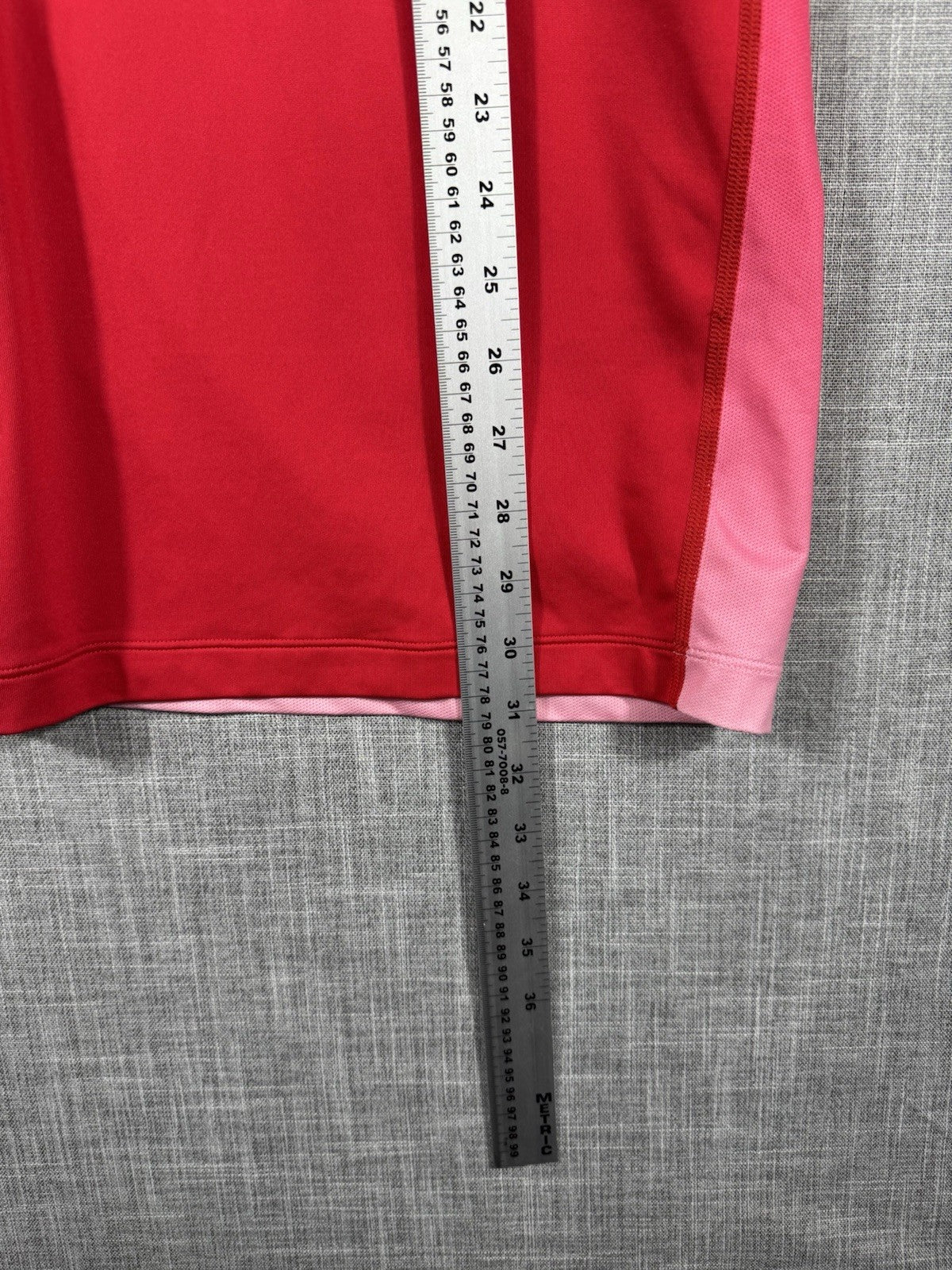 Nike Dri-Fit Tiger Woods Collection Red Snap Button Golf Polo Shirt Mens Size L