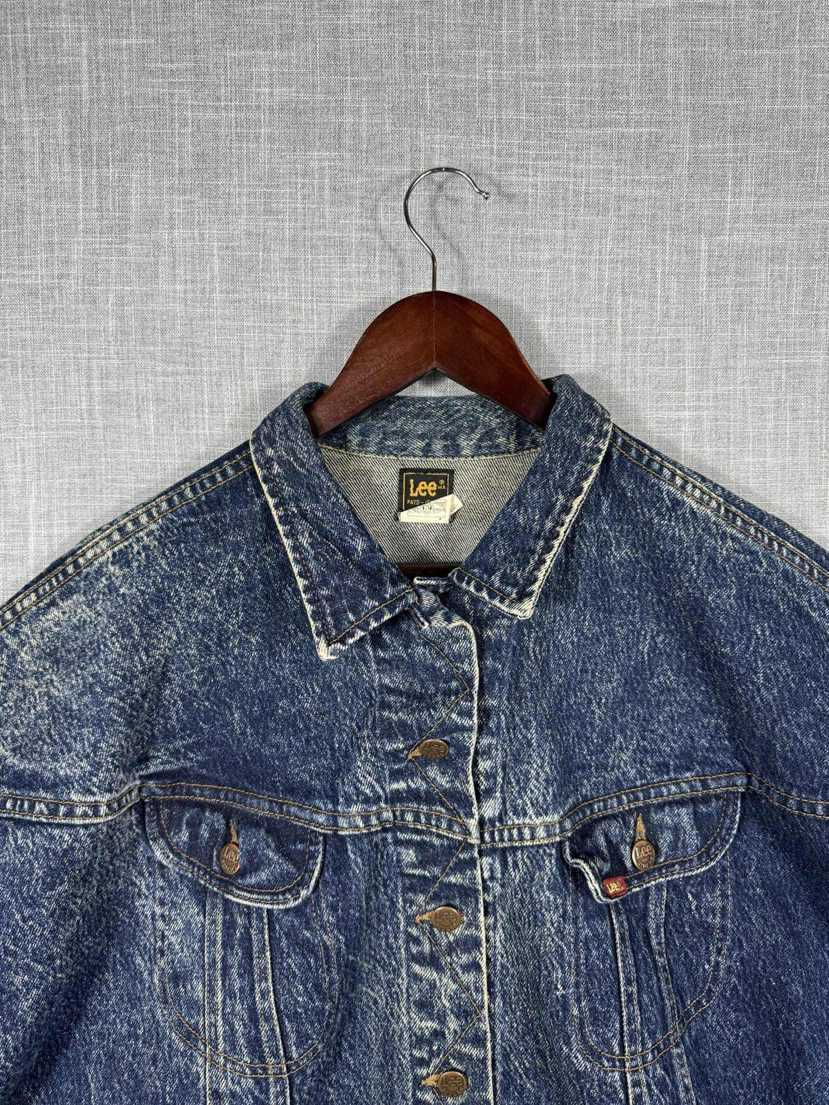 Vintage Lee Riders Jean Jacket Denim Trucker 80s 153438 Mens Size M Made In USA
