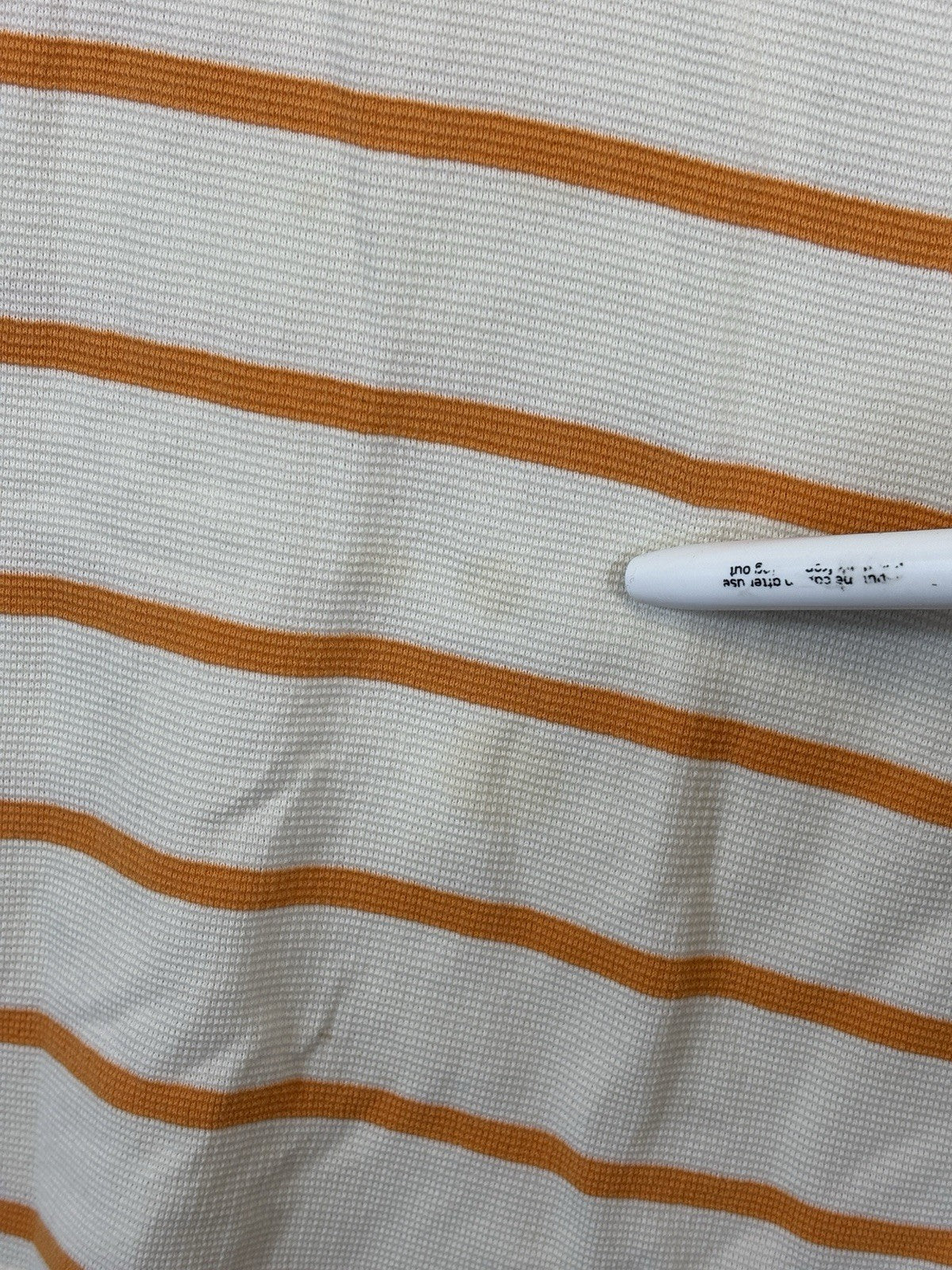 FUBU The Collection 105 Orange White Stripes Golf Polo Shirt Mens XL