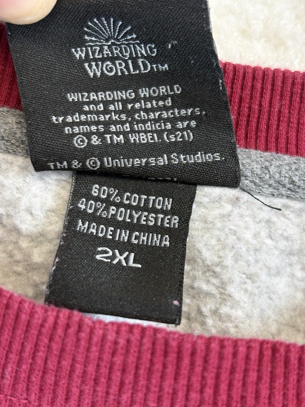 Wizarding World Of Harry Potter Gryffindor Mens 2XL Sweatshirt Universal Studios