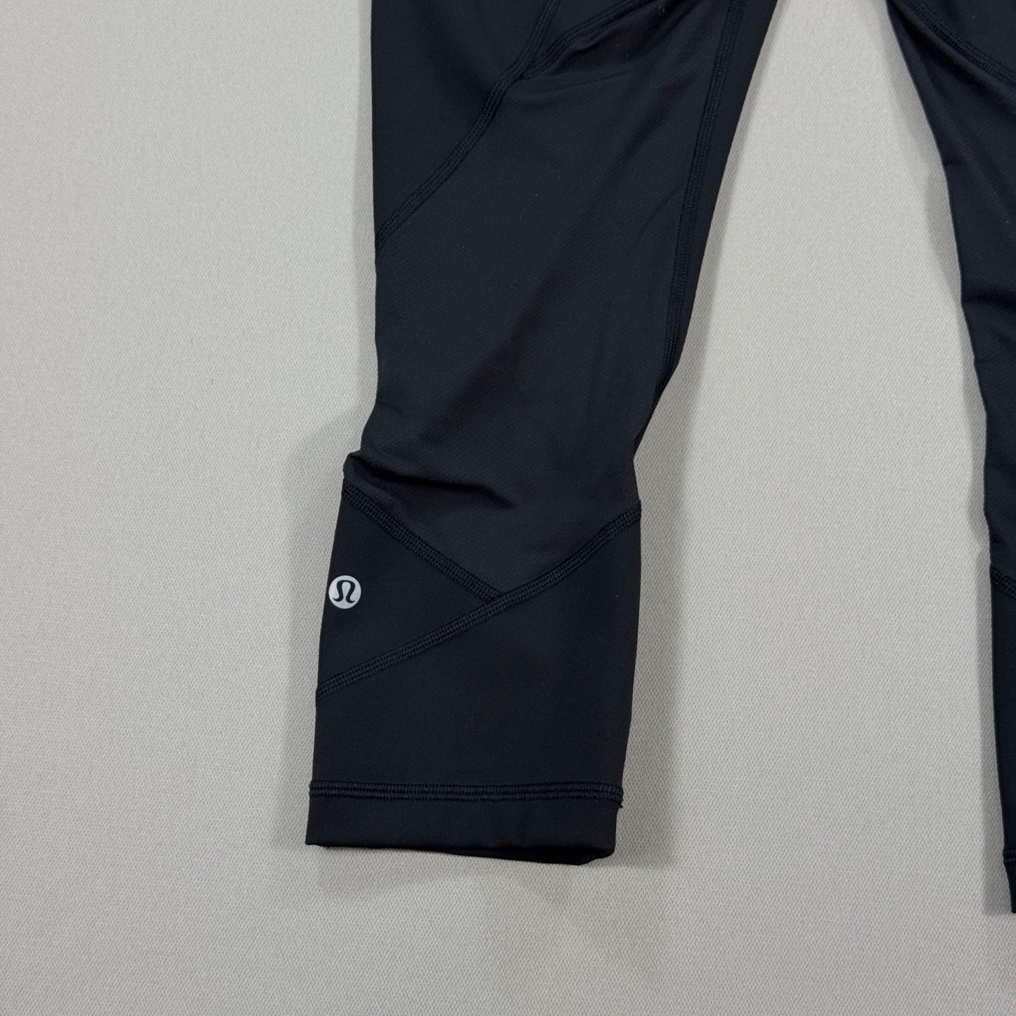 Lululemon Pace Rival Crop Leggings Womens Size 6 Black Full On Luxtreme 22 Inch