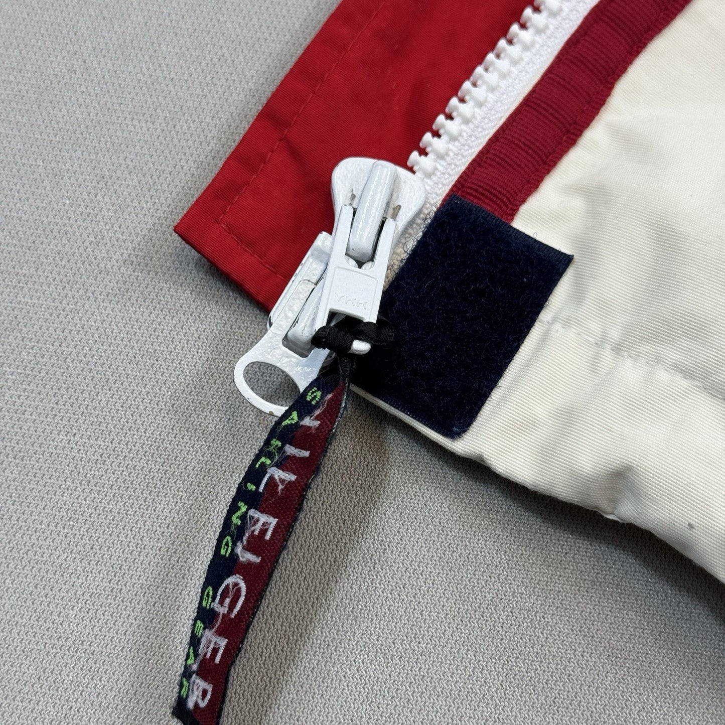 Vintage 90s Tommy Hilfiger Sailing Gear Jacket mens XL White Full Zip Hoodie