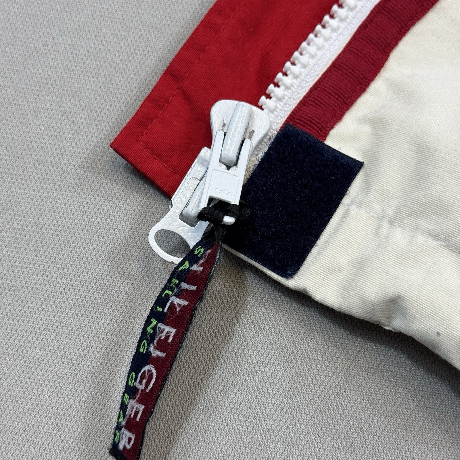 Vintage 90s Tommy Hilfiger Sailing Gear Jacket mens XL White Full Zip Hoodie