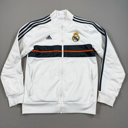 Adidas Real Madrid 2013/14 Anthem Jacket mens Small White Training Top Full Zip