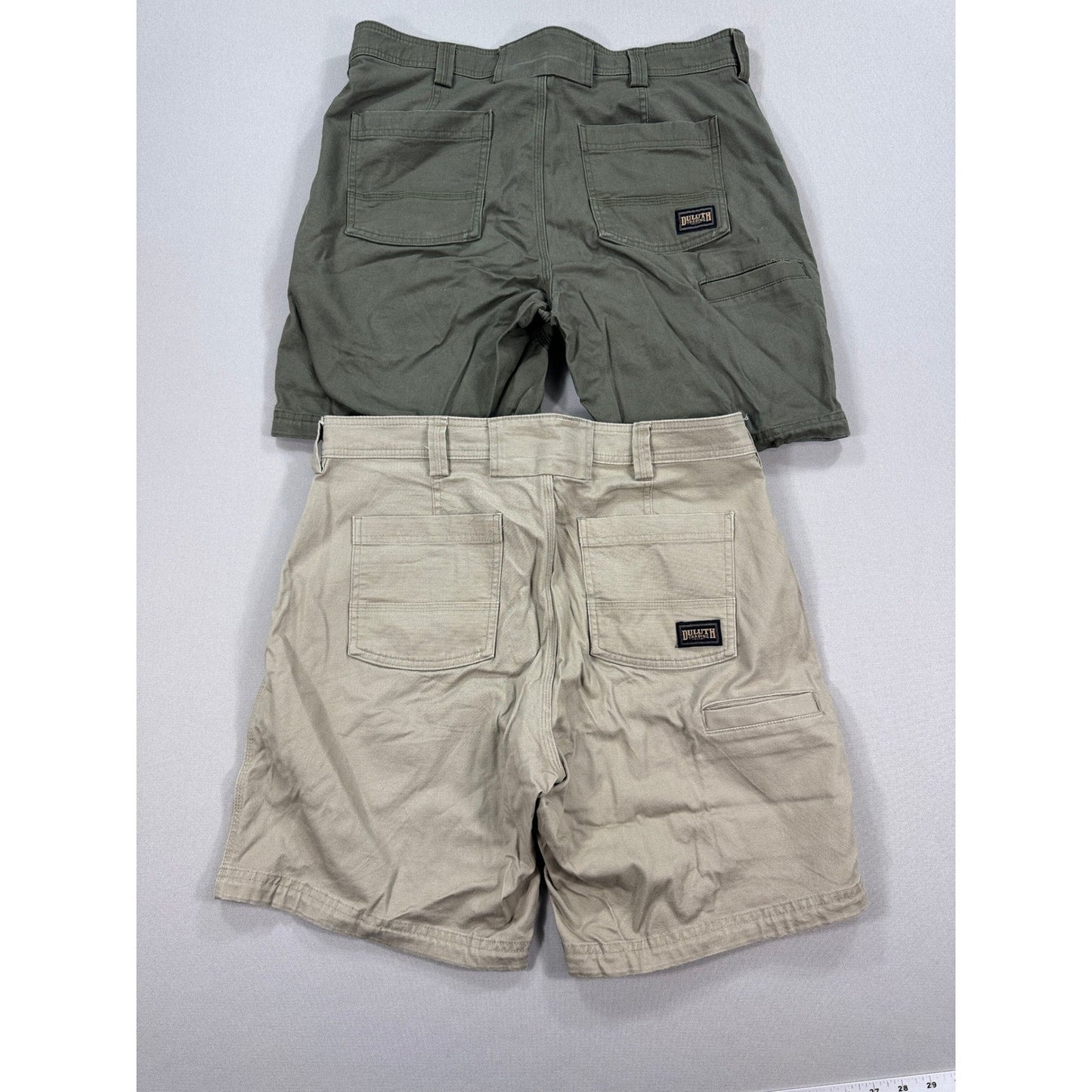 2 PCS Duluth Trading Co Cargo Shorts Flex Fire Hose mens Size 34 Relaxed Fit