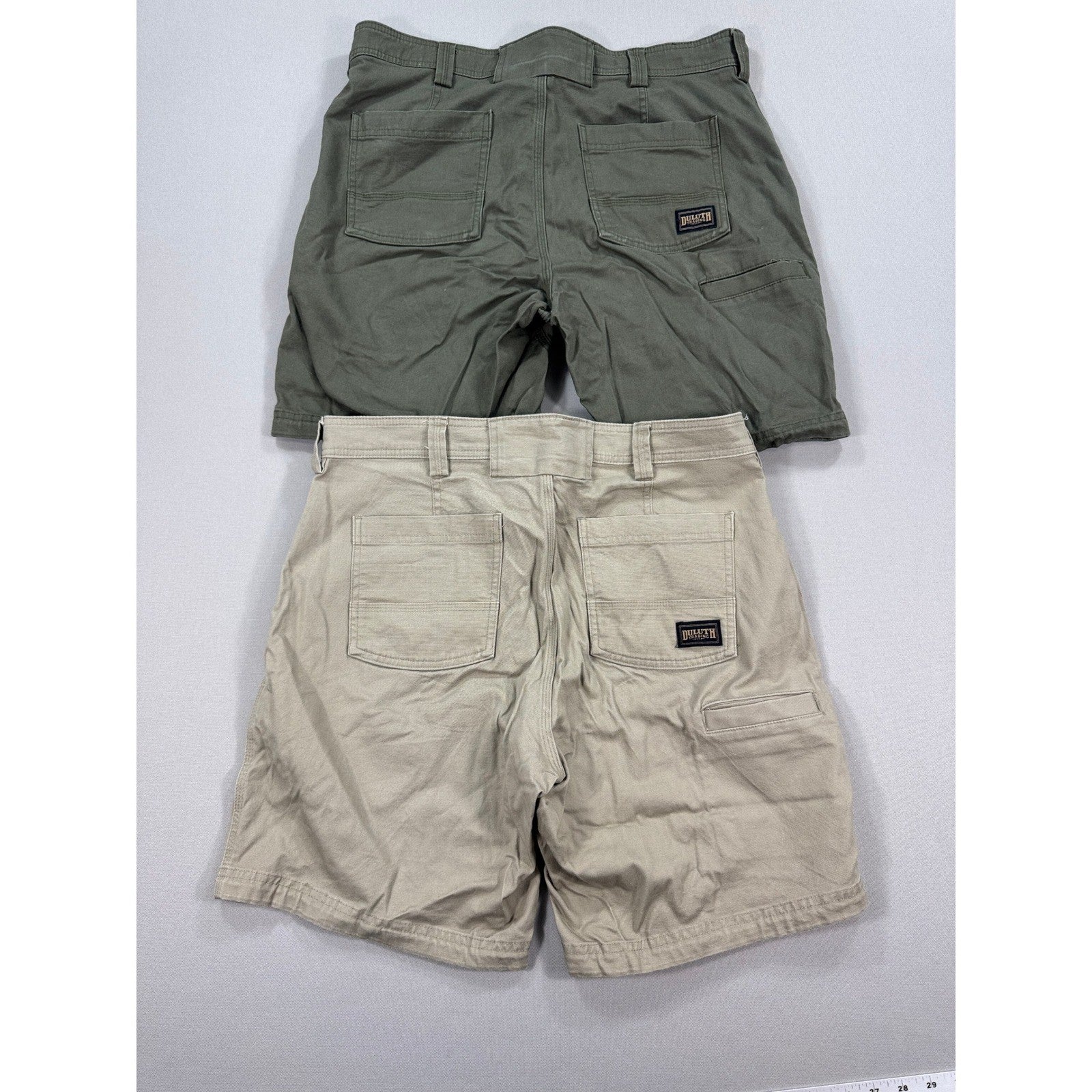 2 PCS Duluth Trading Co Cargo Shorts Flex Fire Hose mens Size 34 Relaxed Fit