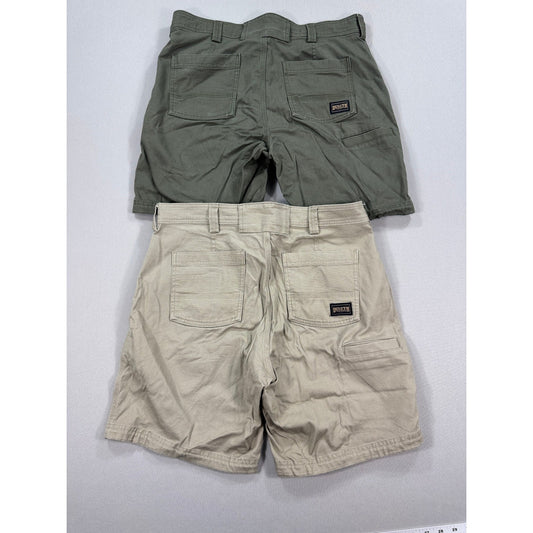 2 PCS Duluth Trading Co Cargo Shorts Flex Fire Hose mens Size 34 Relaxed Fit