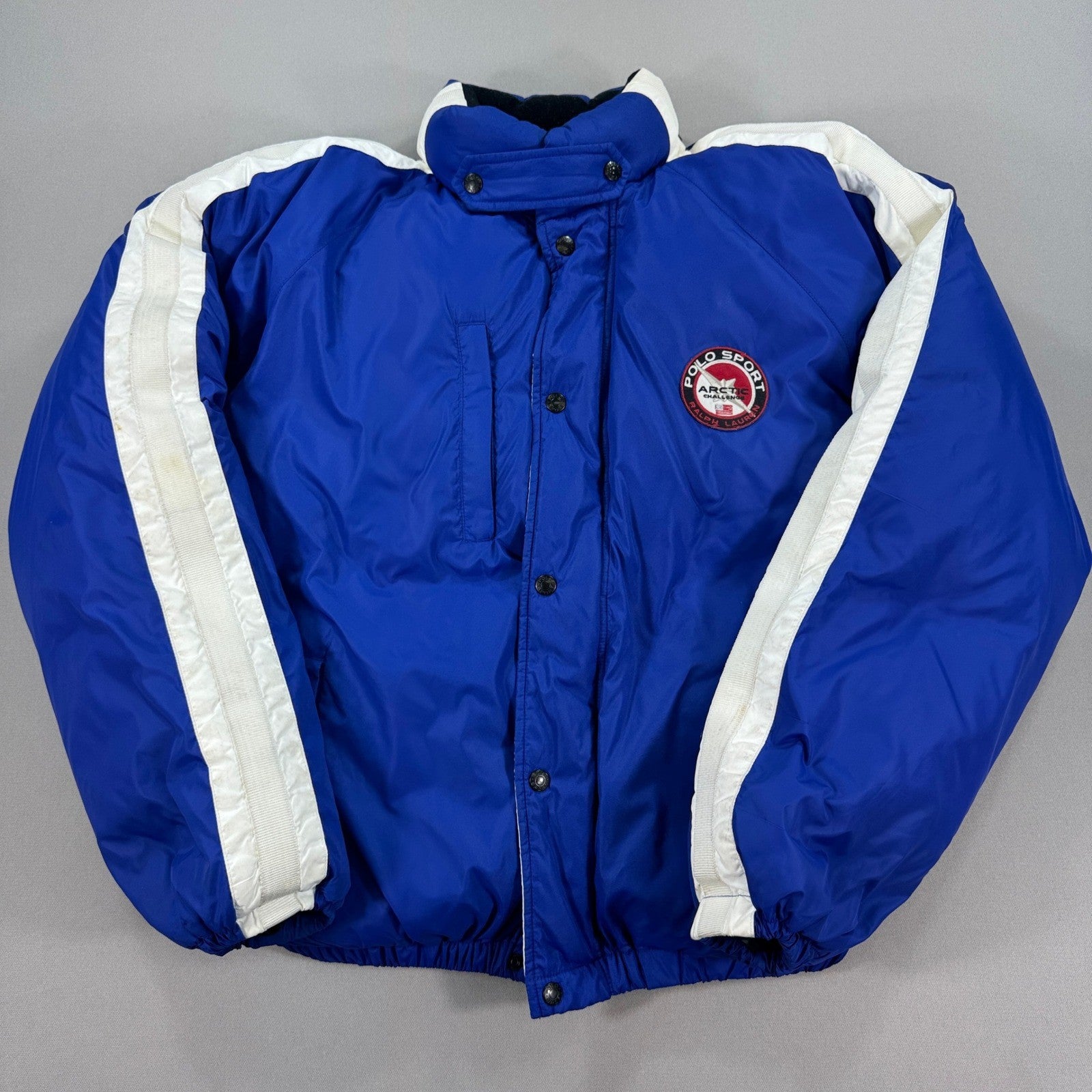 Vintage Arctic Challenge Coat Polo Sport Ralph Lauren Goose Down Mens XL Puffer