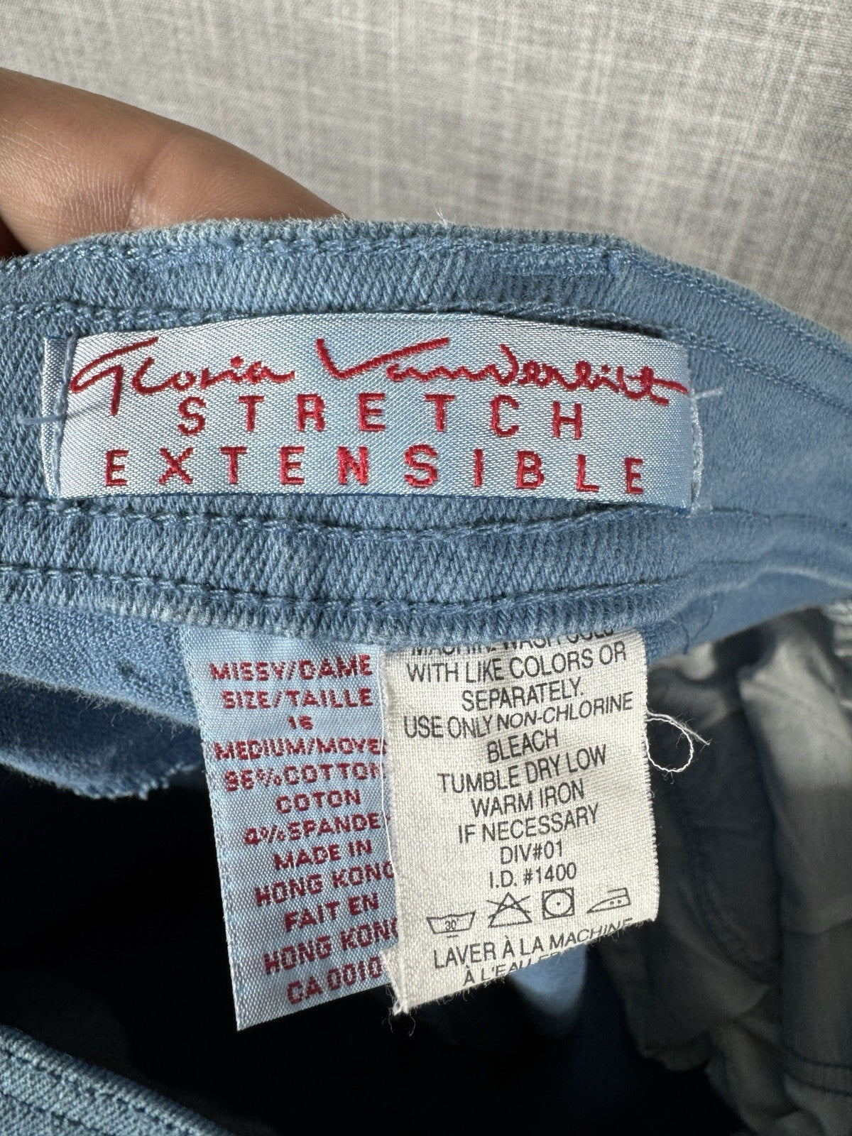 Gloria Vanderbilt Stretch Extensible Midrise Taper Teal Jeans Womens Medium