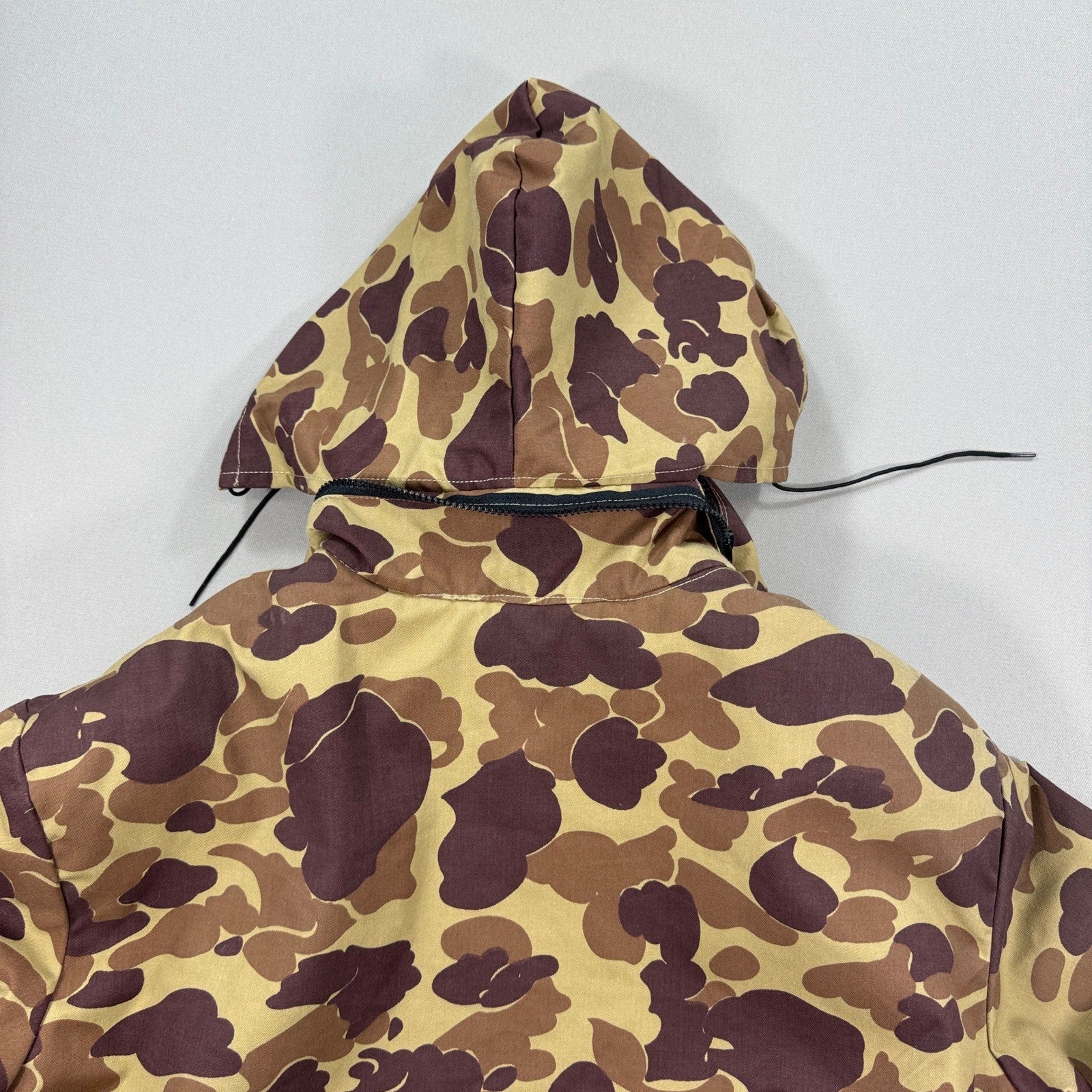 Vintage Mustang Buoyant Jacket Outerwear mens XL Camo Tan Floater Coat Hunting