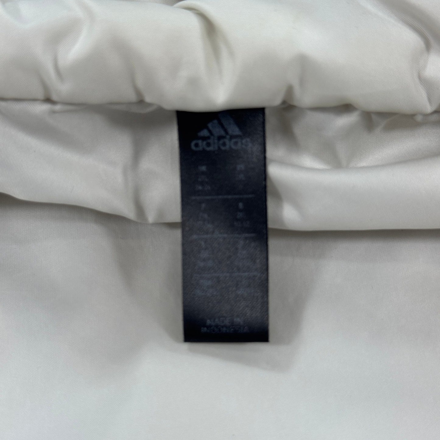 Adidas Coat Womens 2XL White Insulated Hoodie Padded Rain Jacket Fall Winter