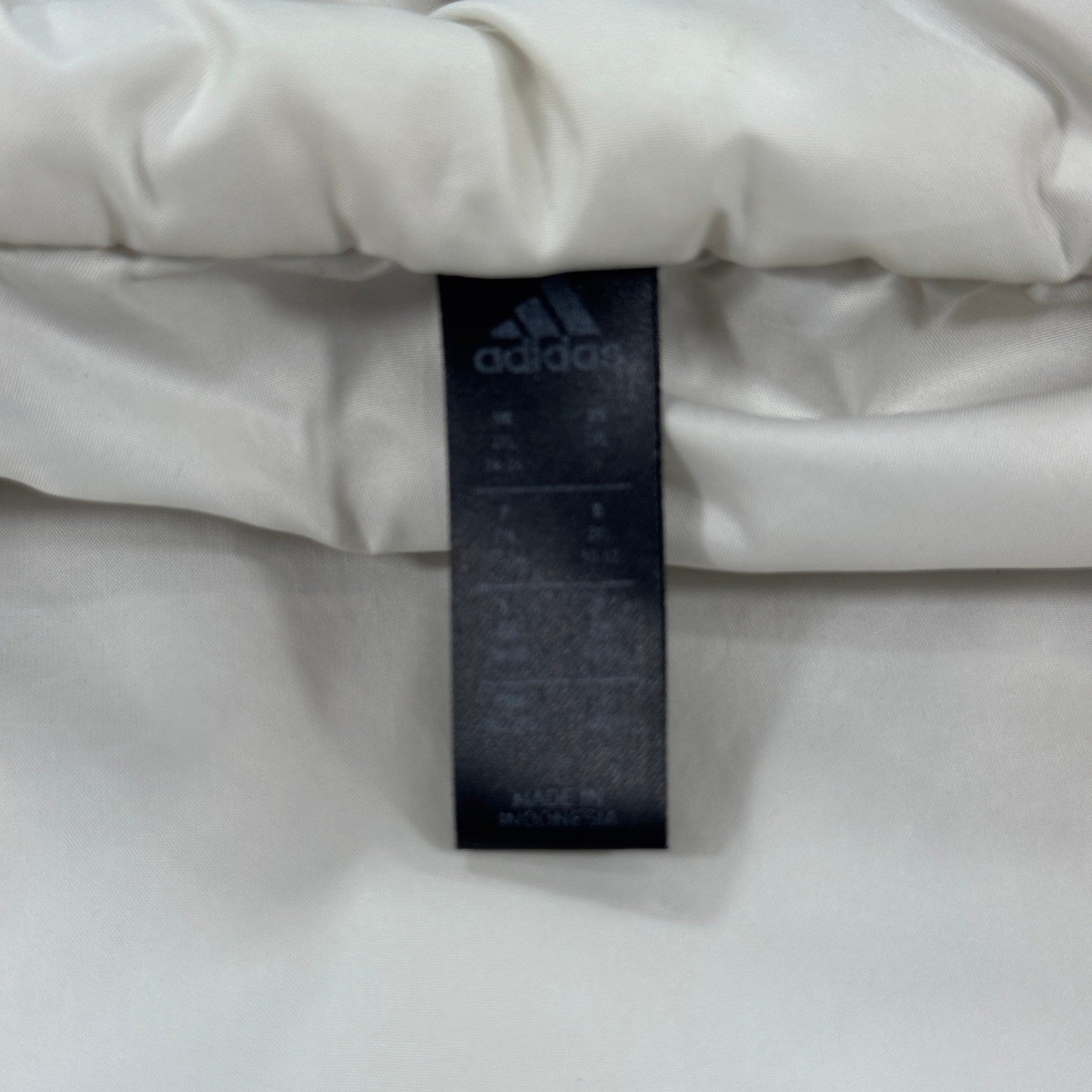 Adidas Coat Womens 2XL White Insulated Hoodie Padded Rain Jacket Fall Winter