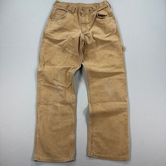 Tough Duck Carpenter Pants mens 31x31 Brown Canvas Double Knee Workwear Utility