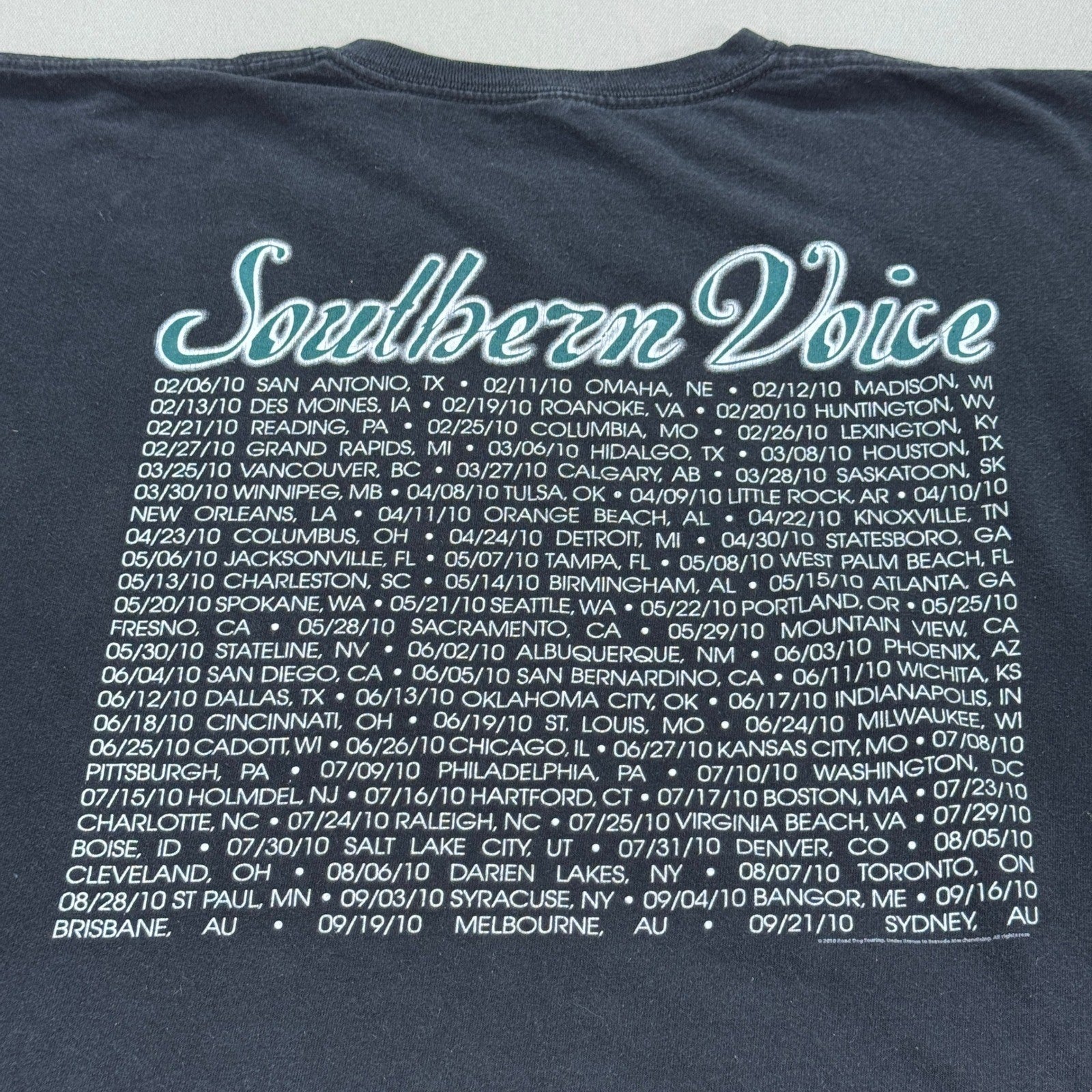 Vintage Tim McGraw Southern Voice Concert T-Shirt Mens Large Black Graphic Print