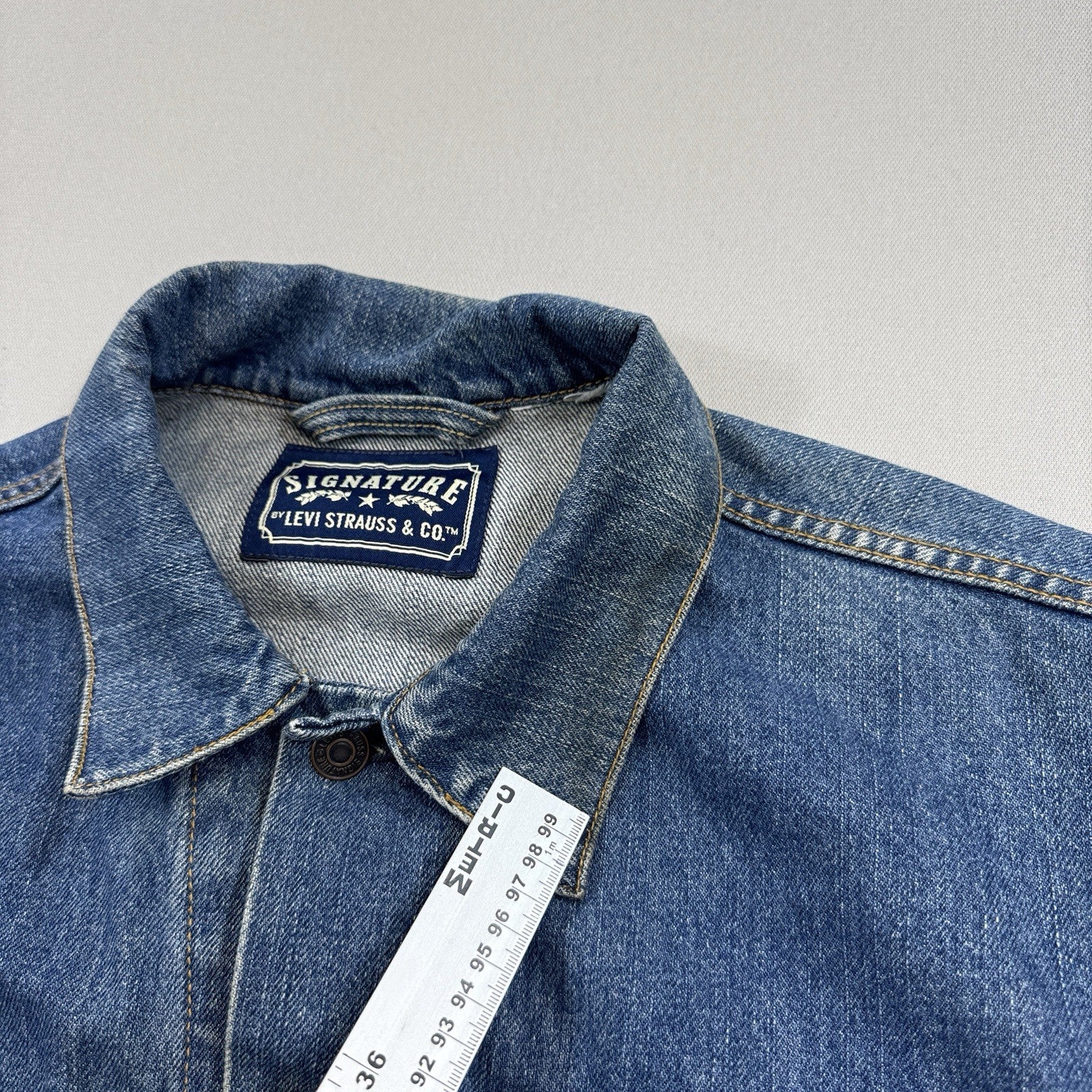 Levi's Signature C704 Jacket mens Medium Blue Denim Button