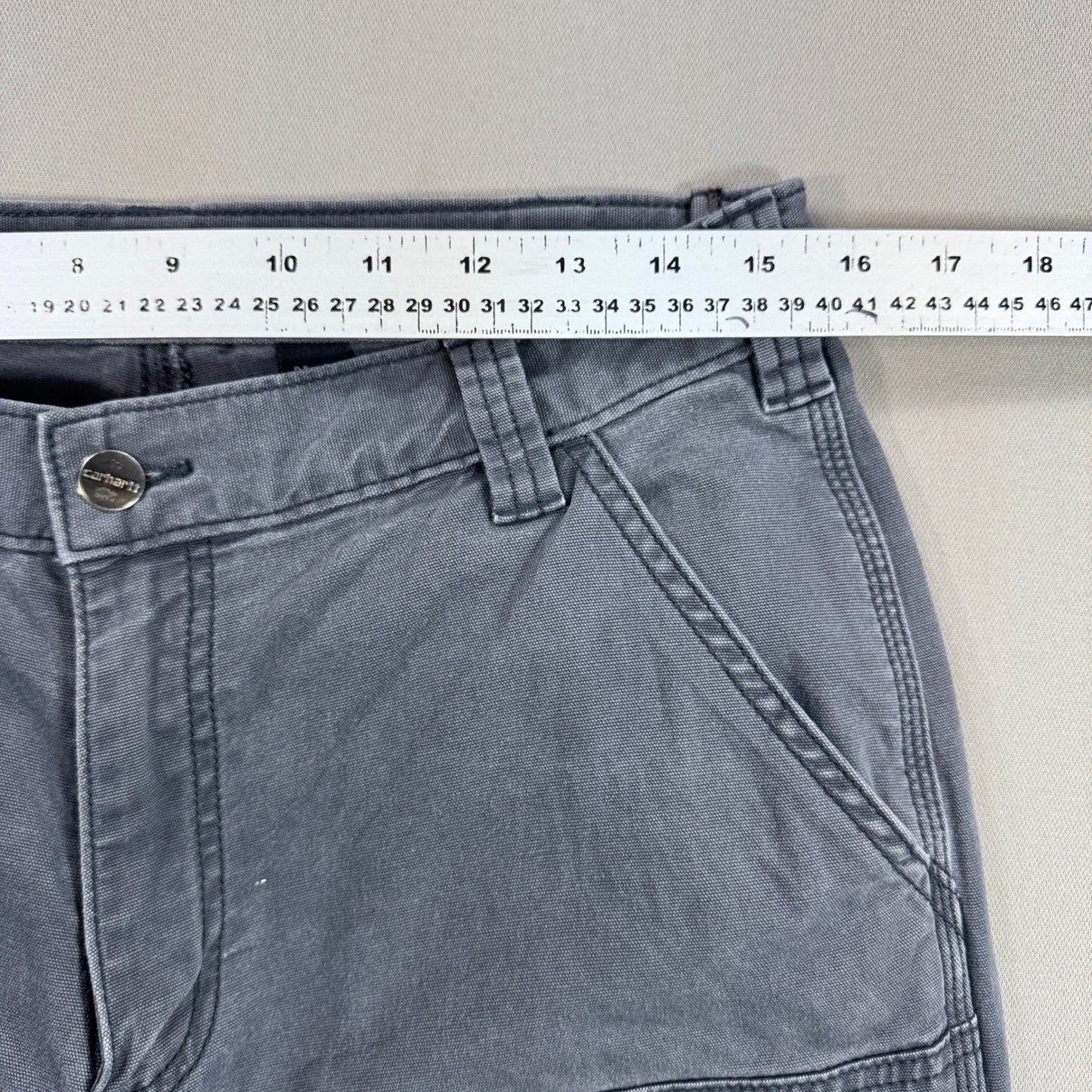 Carhartt Carpenter Pants Double Knee Men's Gray Rugged FlexRelaxed Fit