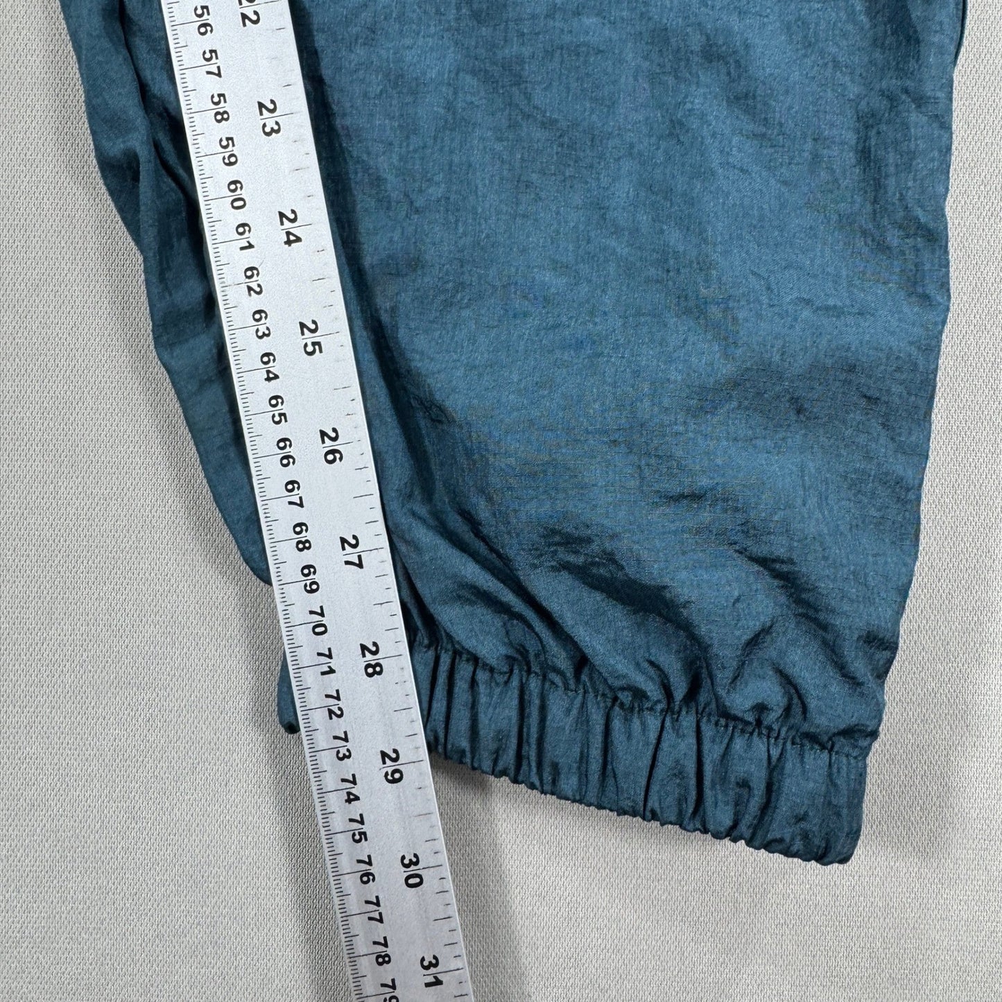 Vintage Puma Track Pants mens Medium Teal Windbreaker Nylon Zipped Ankles Y2K