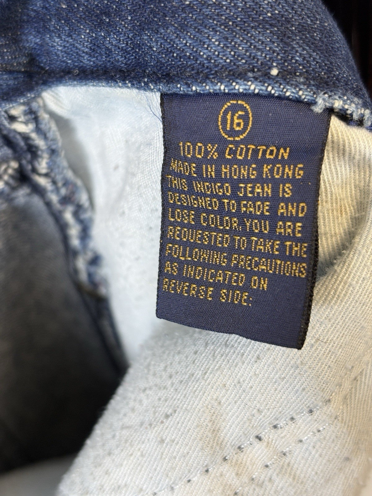 Gloria Vanderbilt Murjani High Rise Tapered Legs Indigo Jeans Womens Size 16