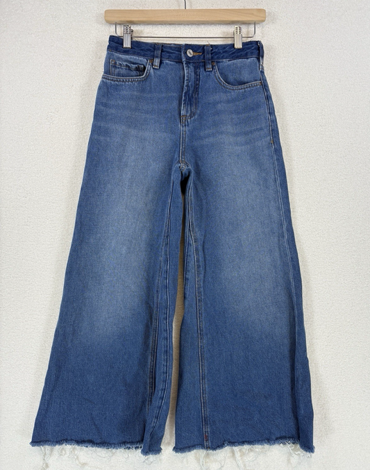 Scotch & Soda Wide Leg High Rise Jeans Womens 25x30 Blue Denim Medium Wash