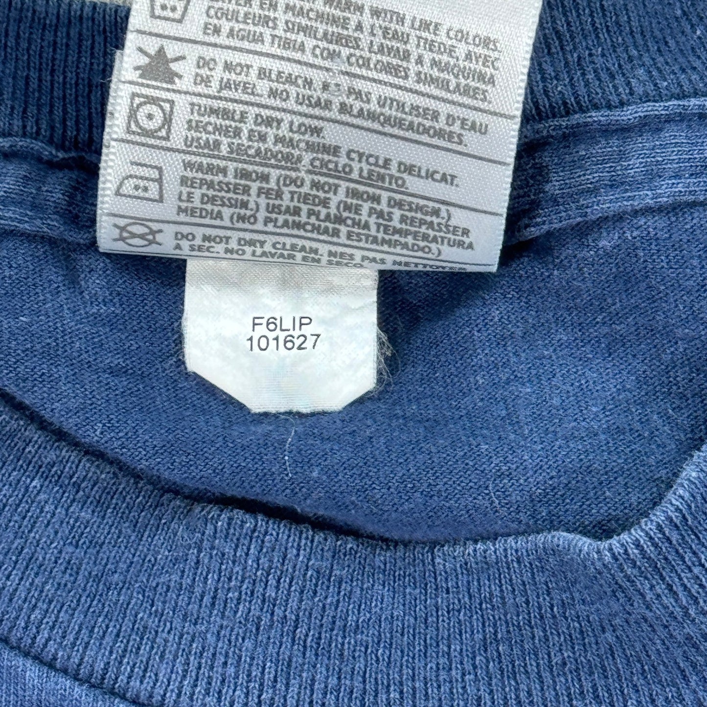 Vintage Nike T-Shirt mens Large Blue Swoosh Logo Graphic Print Crewneck Y2K