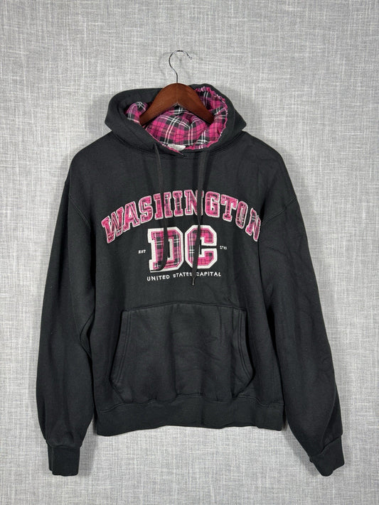 Washington DC USA Capital Black hoodie Sweater womens Large