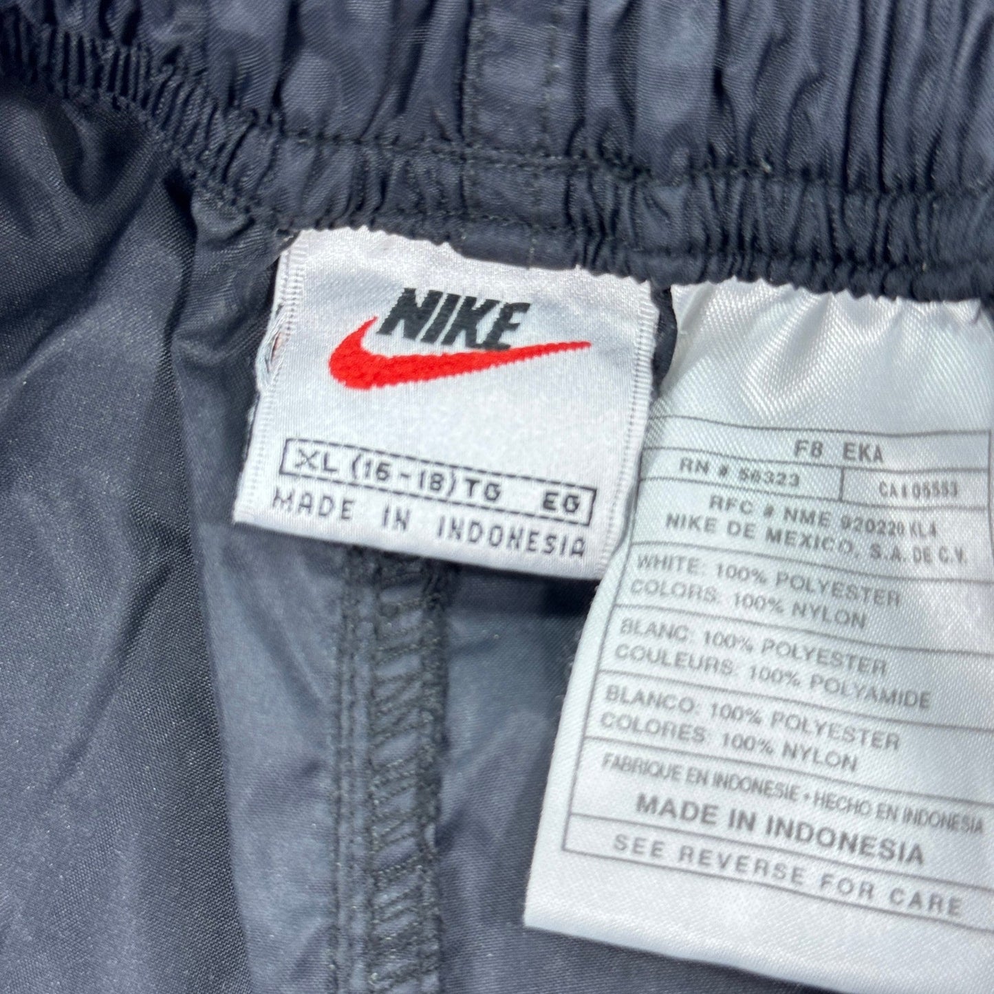 Vintage 90s Nike Track Pants Womens XL Full Zip Windbreaker Straight Leg Nylon