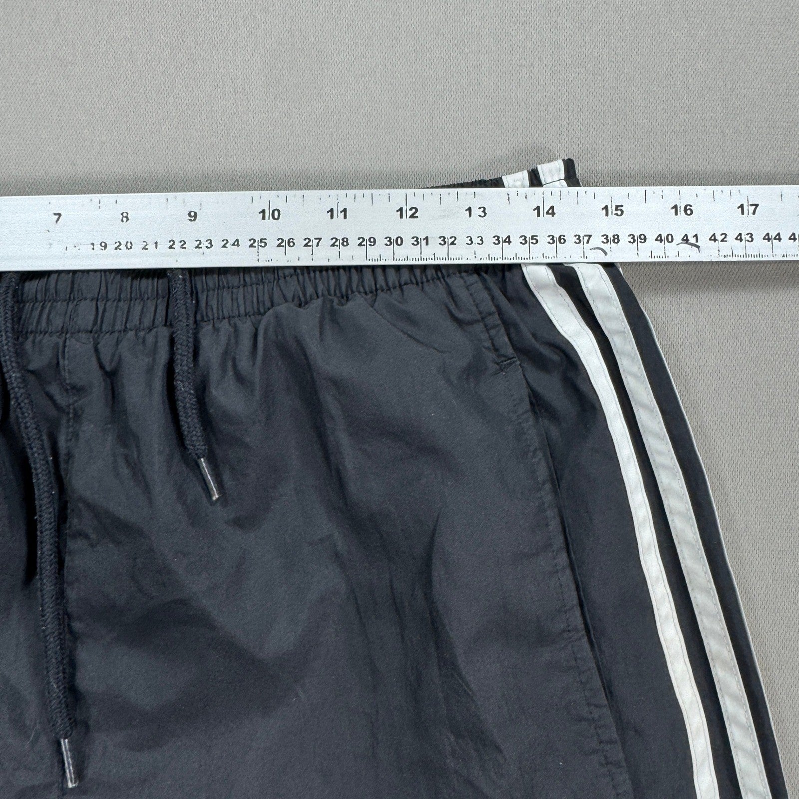 Vintage Adidas Track Pants Mens Small Black Ankle Zipped Drawstrings Trefoil Y2K