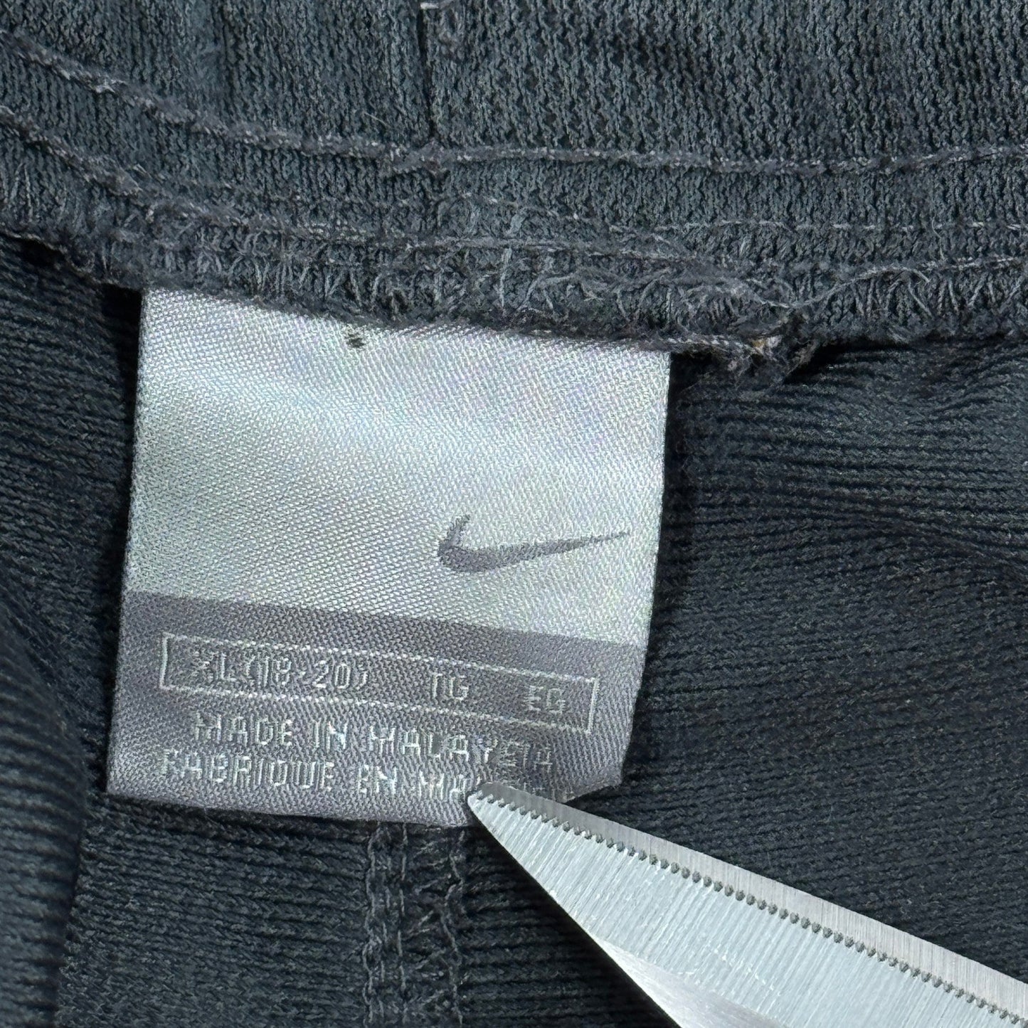 Vintage Nike Gray Track Pants mens XL White Stripe Zipper Hem Jogger Training