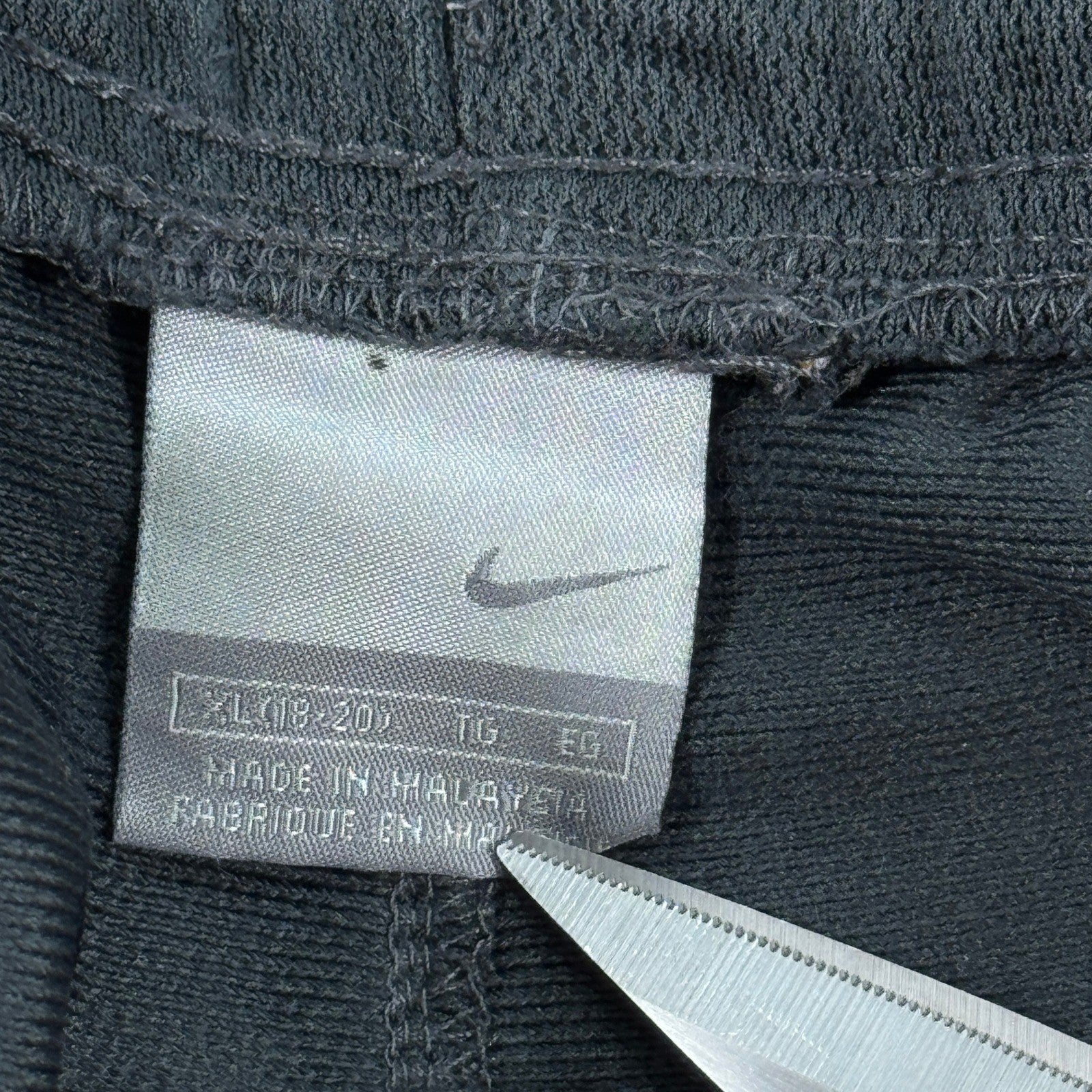 Vintage Nike Gray Track Pants mens XL White Stripe Zipper Hem Jogger Training