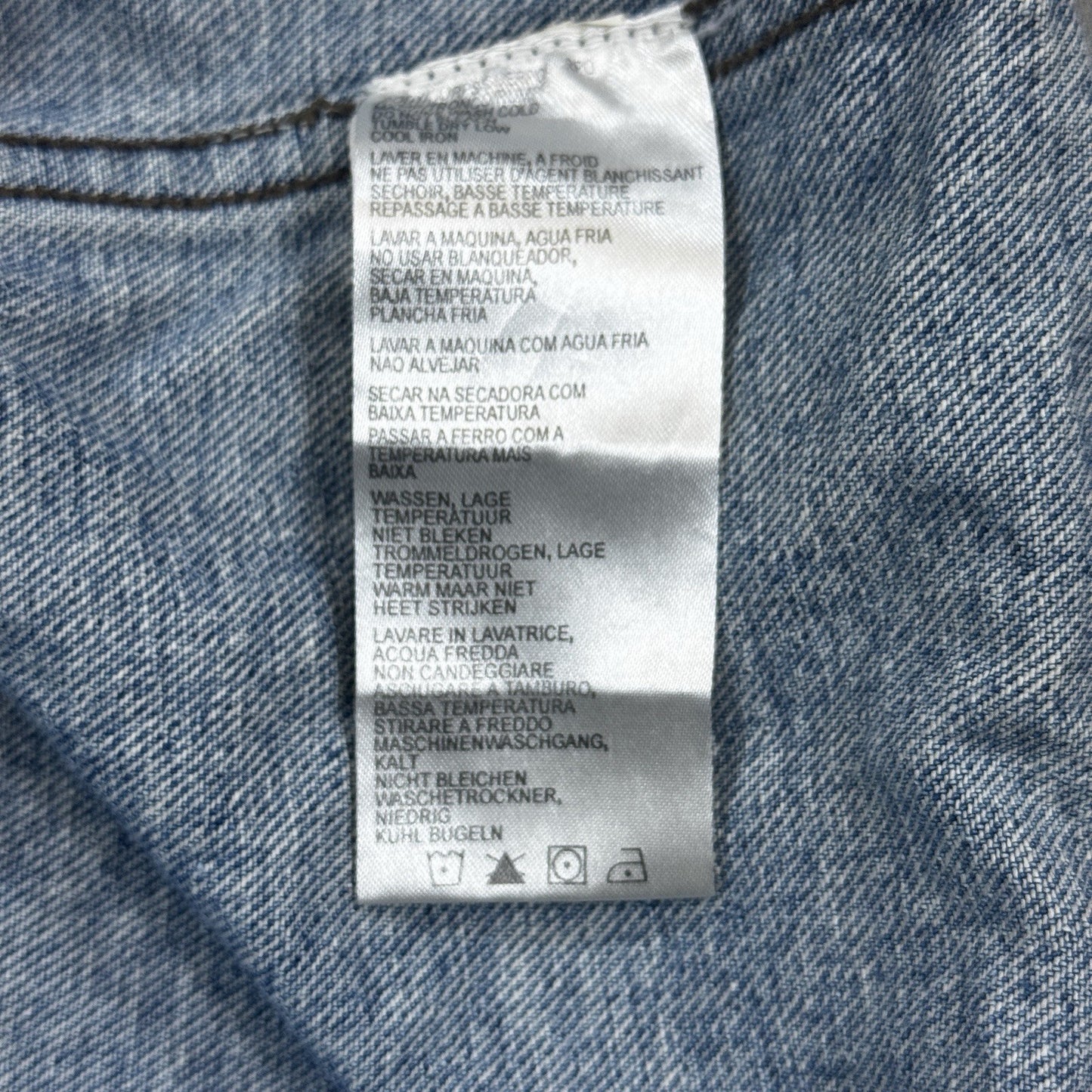 Harley Davidson Jean Jacket V-Twin Power mens Large Denim Fleece Lined 2006