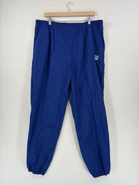 Vintage Puma Track Pants Y2K Mens Large Blue Windbreaker Sweatpants Athletic NEW