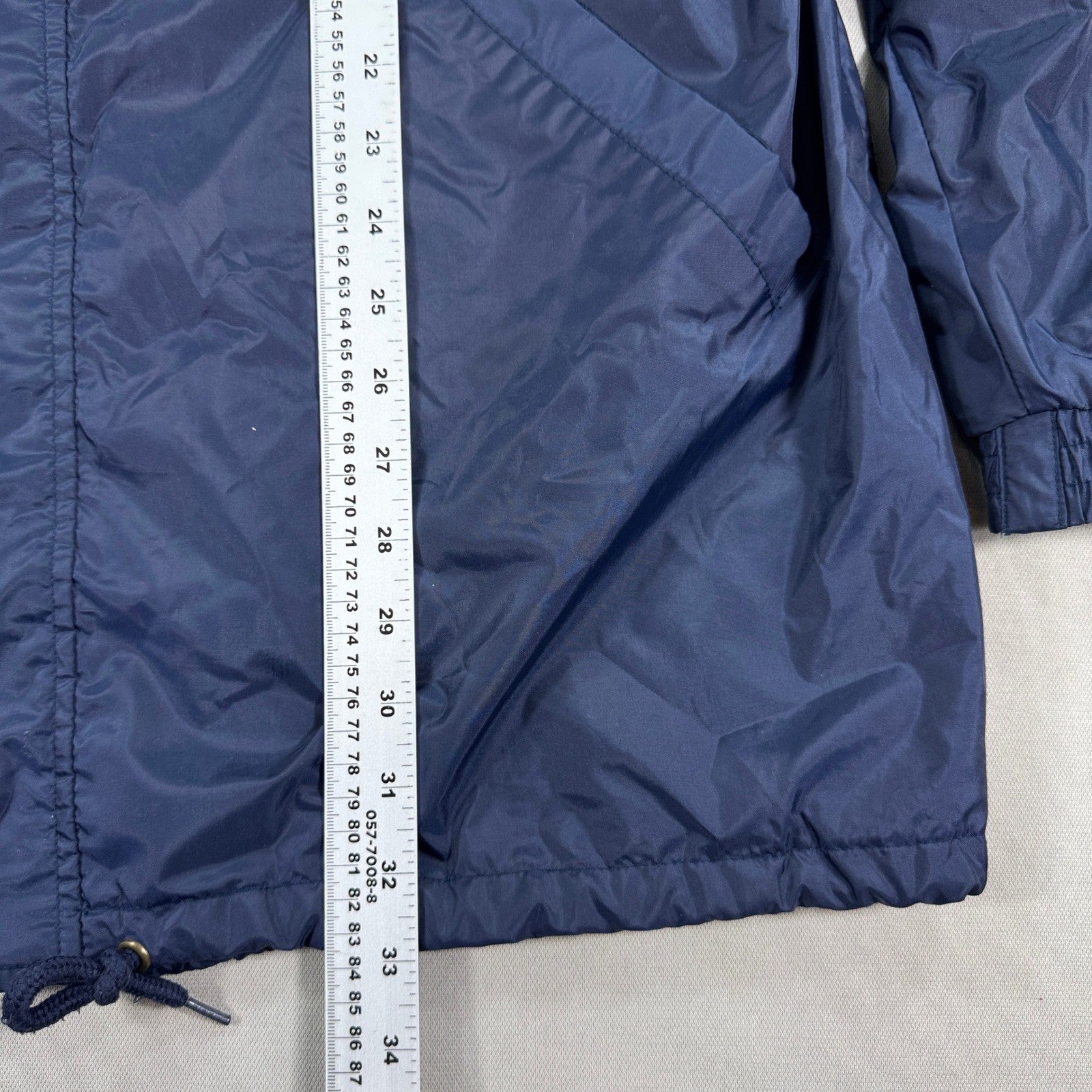 Vintage Adidas Jacket Big Trefoil Logo 3 Striped mens Large Full Zip Hood Lined