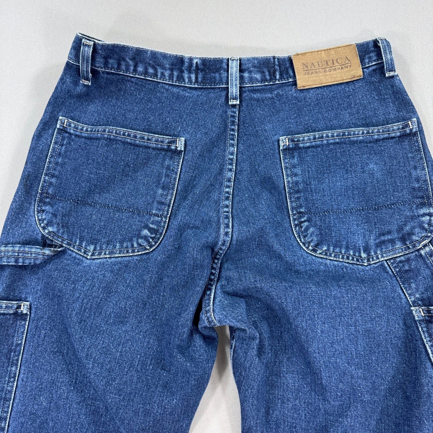 Vintage Nautica Carpenter Cargo Jeans 33x32 Loose Baggy Skater Y2K Blue