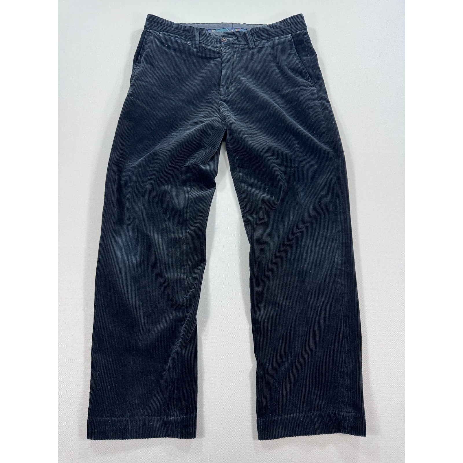 Polo Ralph Lauren Preston Pants mens 32x30 Black Corduroy Trousers Classic Fit