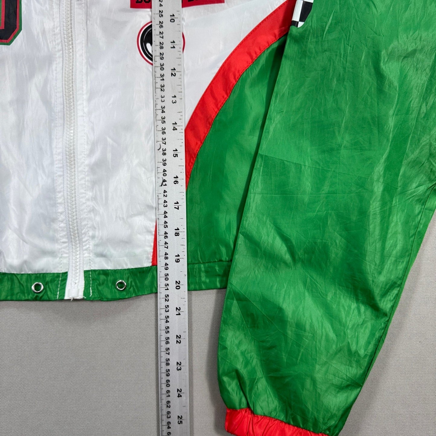 Mountain Dew Bomber Jacket Womens Large Crop Lightweight Windbreaker