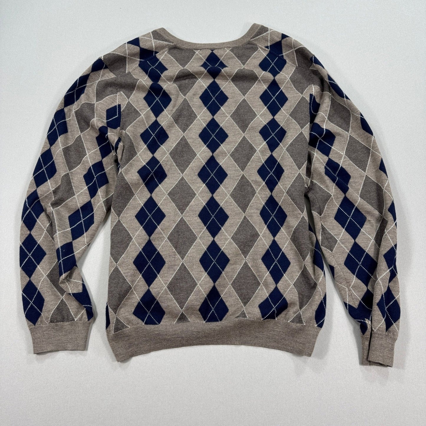 Brooks Brothers Sweater Extra Fine Italiano Merino Wool Argyle mens XL Knitted