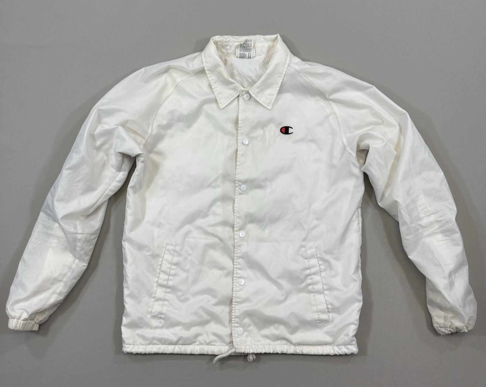 Champion Life West Breaker Edition Coaches Jacket mens Medium White Button Up