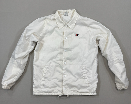 Champion Life West Breaker Edition Coaches Jacket mens Medium White Button Up