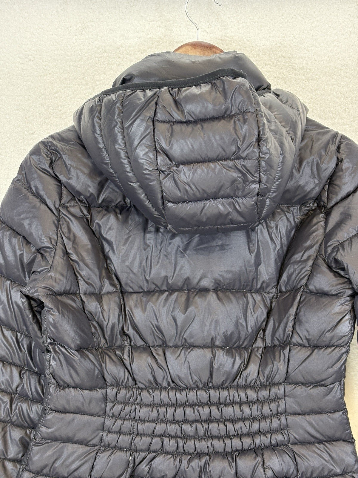 Calvin Klein Puffer Down Jacket Womens Small Black Lightweight Quilted Zip Up